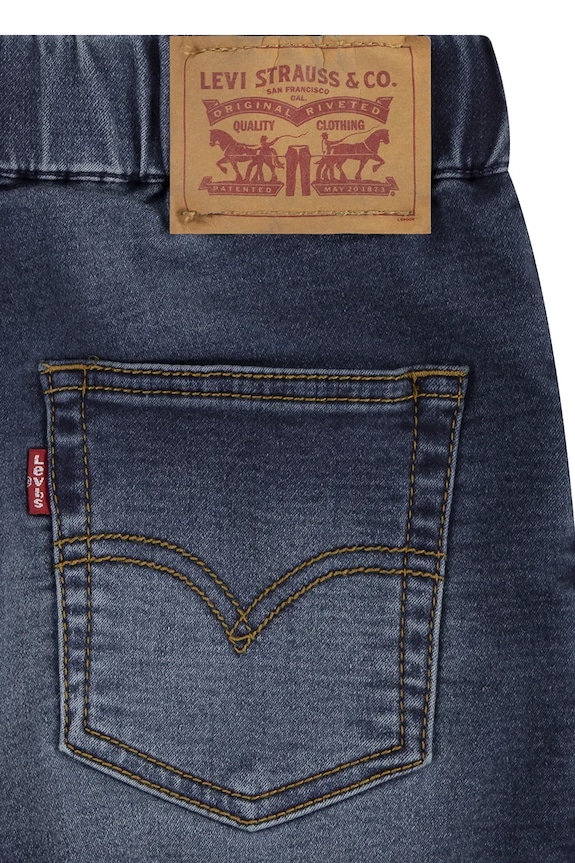 Levi's szorty jeansowe dziecięce LVB SKINNY DOBBY SHORT granatowy 9ED613