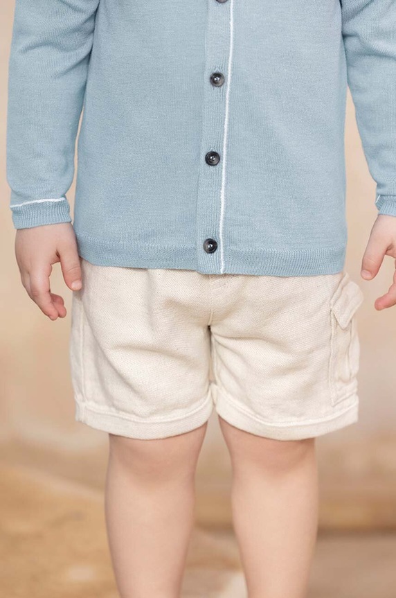 Tartine et Chocolat pantaloni scurți din amestec de in pentru copii casual bej TY26051.104