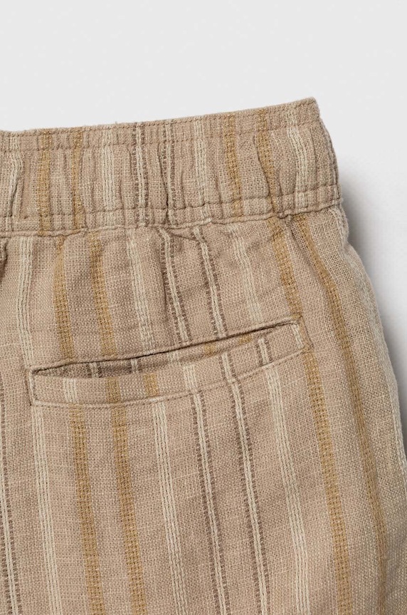 Chłopiec Abercrombie & Fitch szorty lniane dziecięce KI228.4009 beżowy