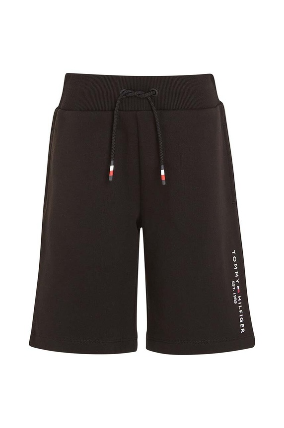 Dětské bavlněné šortky Tommy Hilfiger KB0KB08984.98.122.PPYH černá SS24