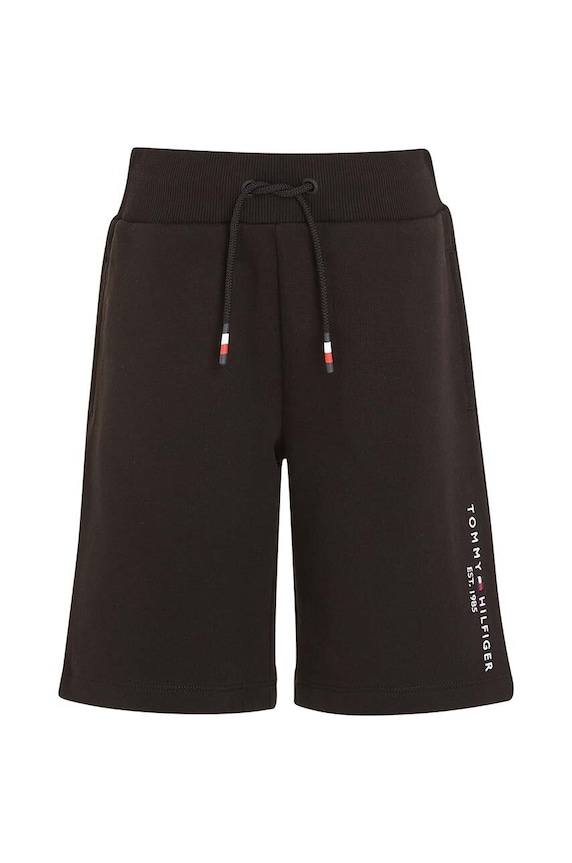 Dětské bavlněné šortky Tommy Hilfiger KB0KB08984.98.122.PPYH černá SS24