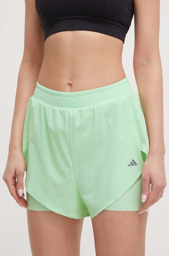 adidas Performance pantaloni scurți de antrenament tricotaj verde IU1141