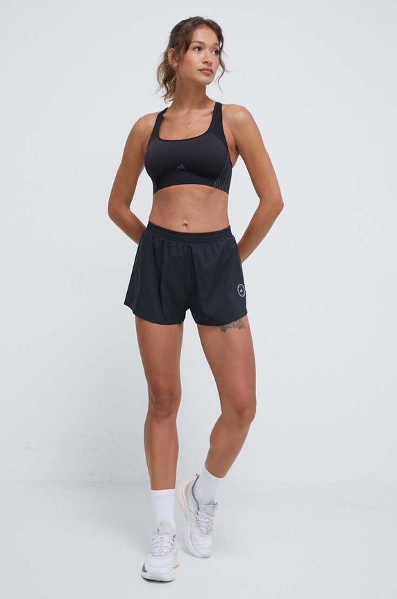 adidas by Stella McCartney szorty do biegania TruePace IT9728 czarny AW25