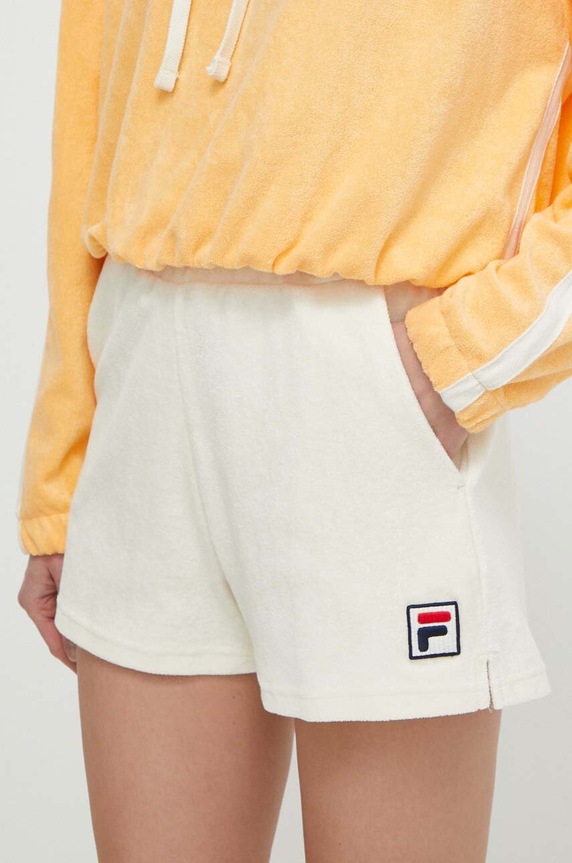 Fila pantaloni scurti din bumbac Lusaka uni bej FAW0750