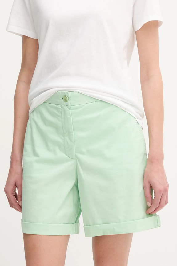 Šortky Tommy Hilfiger s elastanom zelená WW0WW42457