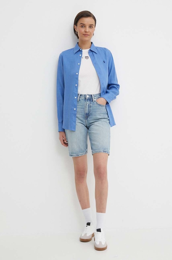 Tommy Hilfiger szorty jeansowe WW0WW41326 niebieski SS24