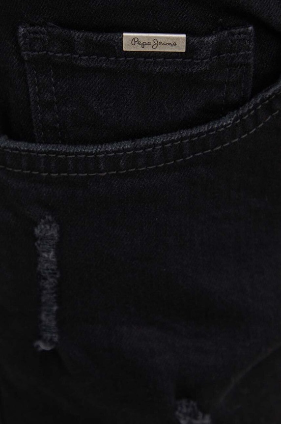 Pepe Jeans szorty jeansowe STRAIGHT SHORT HW czarny PL801108XG8