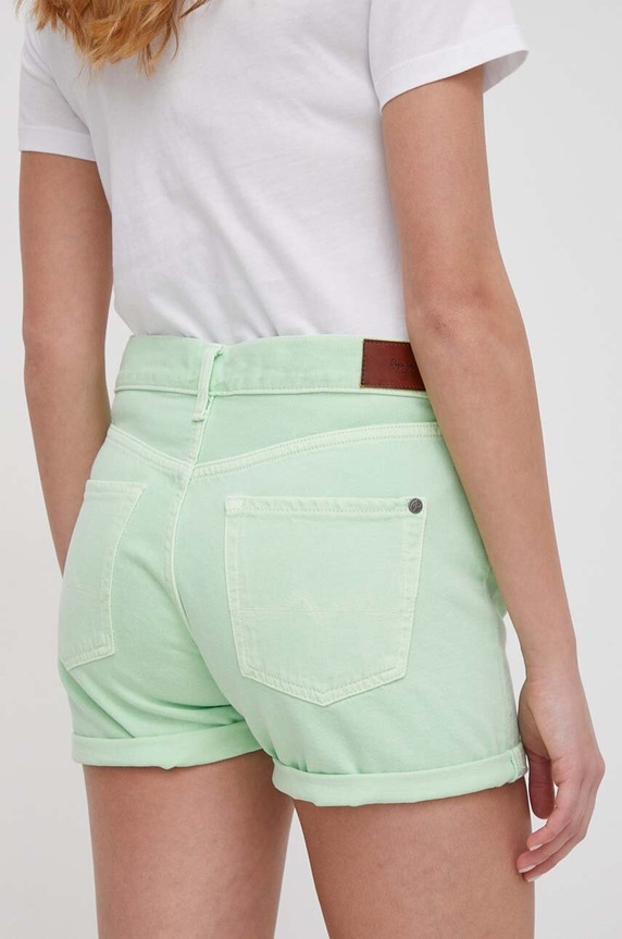 Oblečení Džínové šortky Pepe Jeans STRAIGHT SHORT HW PL801108YH1 zelená