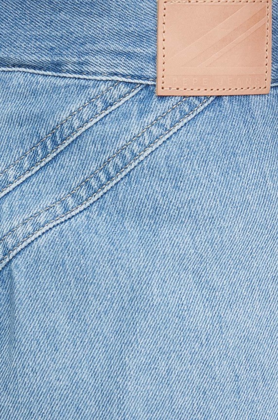 Pepe Jeans pantaloni scurti jeans A-LINE SHORT UHW SKY albastru PL801114