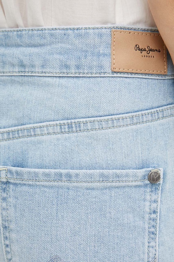 Traper kratke hlače Pepe Jeans SKINNY SHORT HW plava PL801121PF6