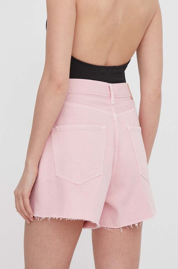 Oblečenie Rifľové krátke nohavice Pepe Jeans A-LINE SHORT UHW CLR PL801122 ružová