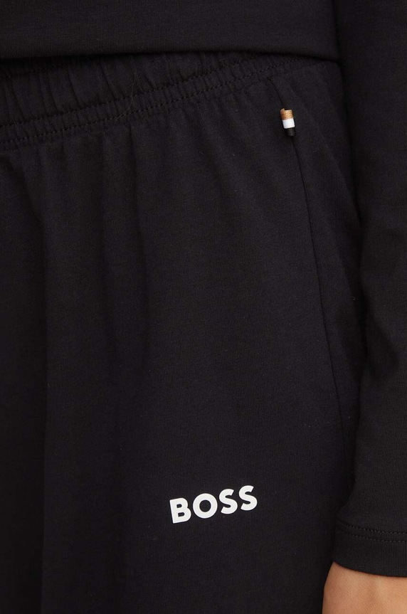 BOSS szorty dresowe damskie bawełniane z elastanem CI_Shorts CW czarny 50515606