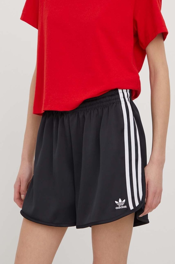 Σορτς adidas Originals ψηλή μαύρο IU2528