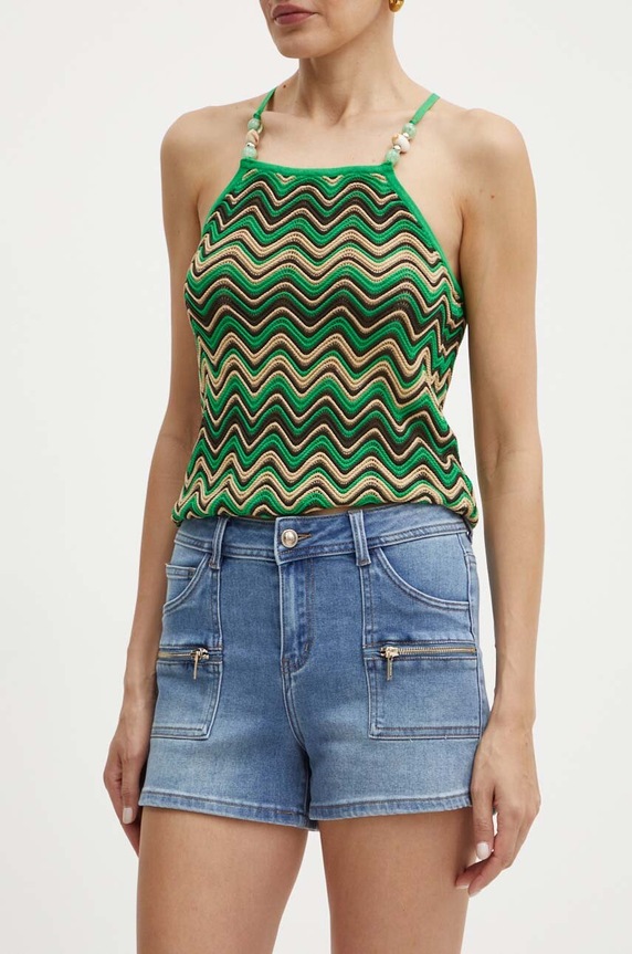 Morgan farmer rövidnadrág SHOUKA elasztánnal kék SHOUKA.JEAN.STONE