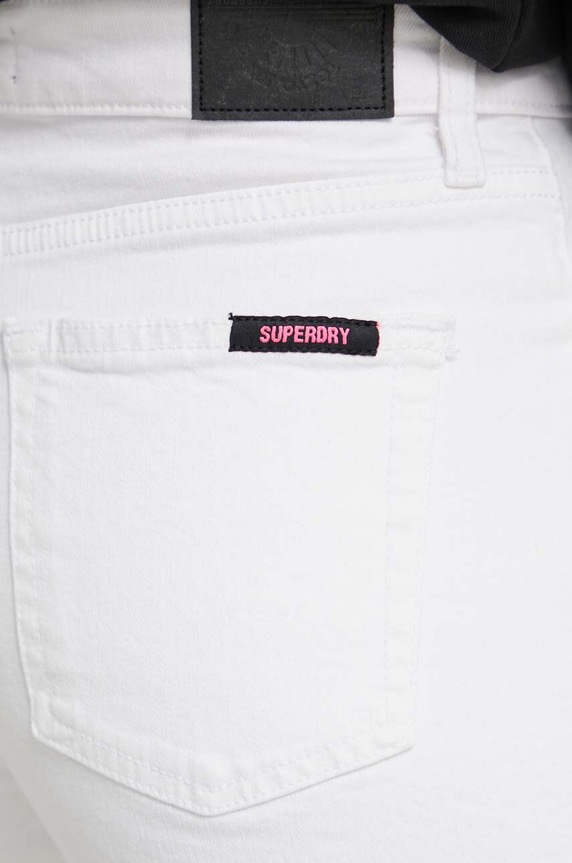 Τζιν σορτς Superdry W7110398A.01C λευκό