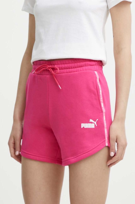 Puma szorty dzianina różowy 677924