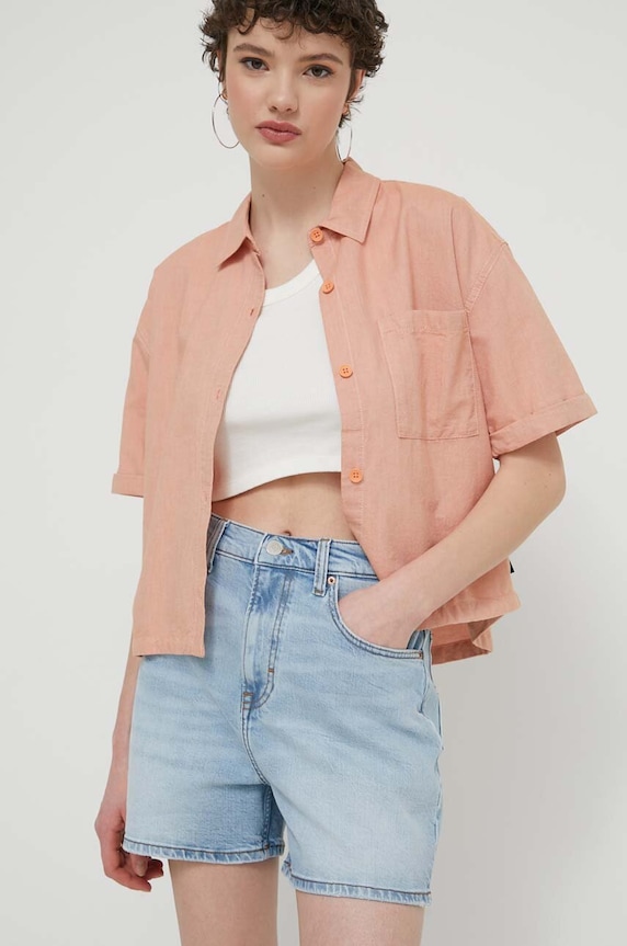Tommy Jeans szorty jeansowe z elastanem niebieski DW0DW17645