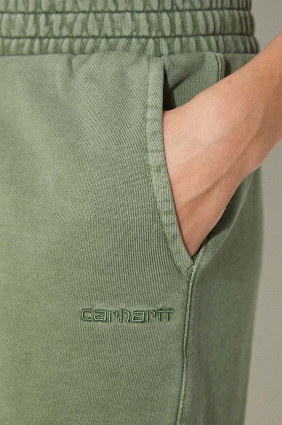 Carhartt WIP pantaloncini in cotone Duster Script Sweat verde I033055.1YFGD