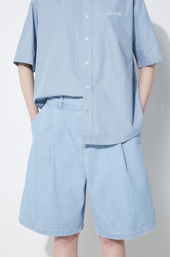 Джинсові шорти Carhartt WIP Alta Short гладкий блакитний I033345.112