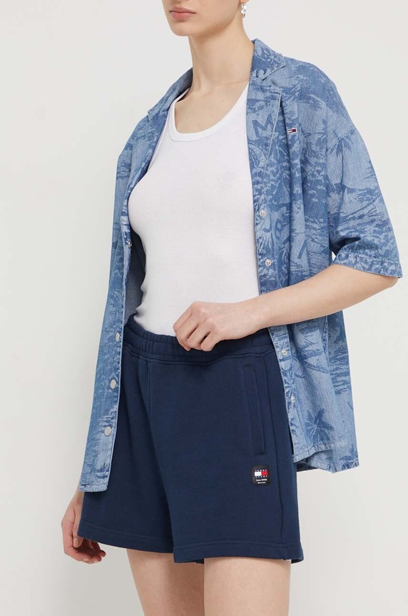 Tommy Jeans szorty bawełniane bawełna granatowy DW0DW17772