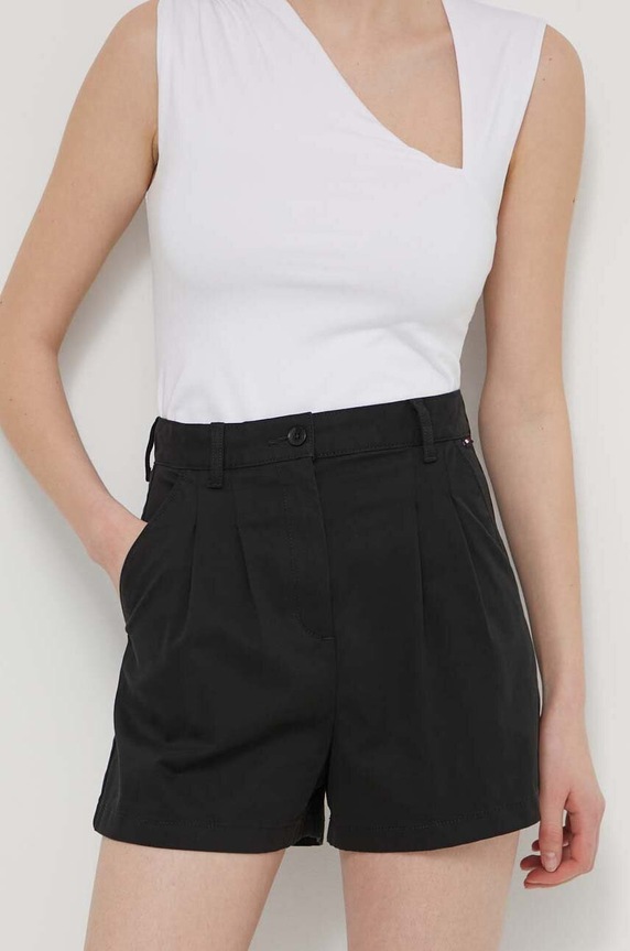 Tommy Jeans szorty z elastanem czarny DW0DW17775