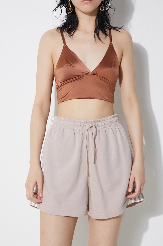 adidas Originals pantaloncini 3 Stripe Short French Terry altri beige IP0694