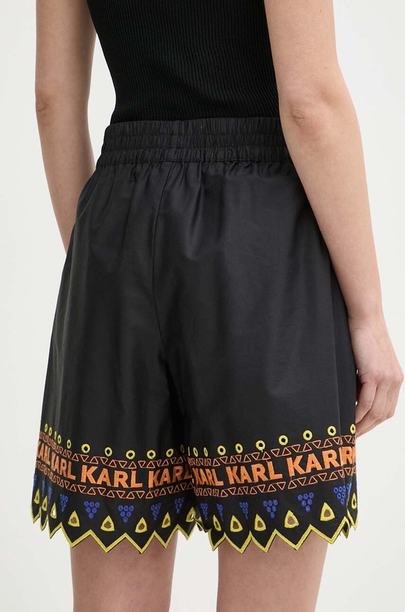 Oblečení Bavlněné šortky Karl Lagerfeld 241W1003 černá