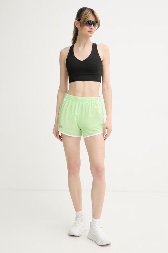 Under Armour σορτς αθλητικά γυναικεία Fly By 1382438 πράσινο SS26