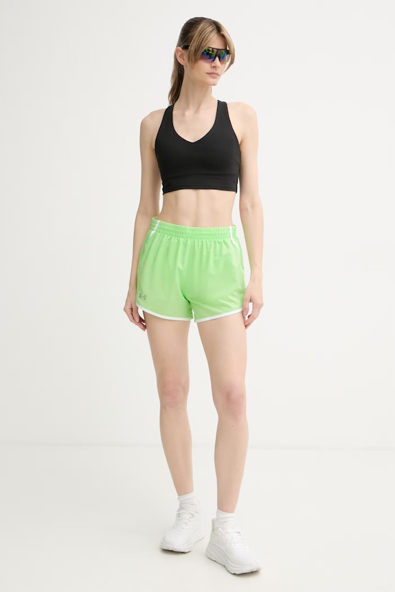 Under Armour sportovní šortky dámské Fly By 1382438 zelená SS26