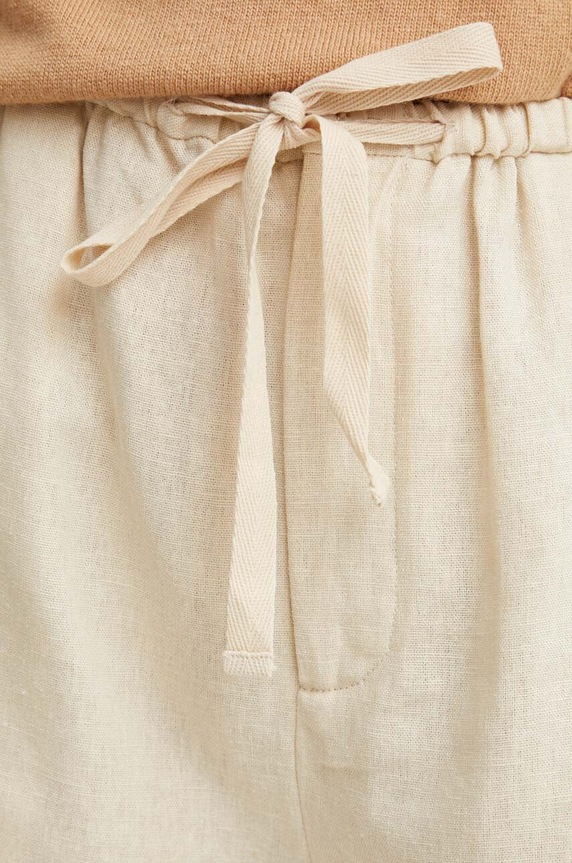 Ľanové šortky By Malene Birger béžová Q72281009