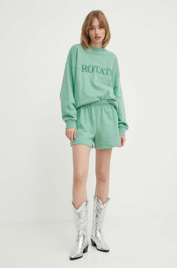 Rotate pamut rövidnadrág 1124741176 zöld SS24