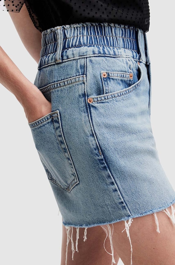 Джинсові шорти AllSaints HAILEY DENIM SHORT блакитний W006EA