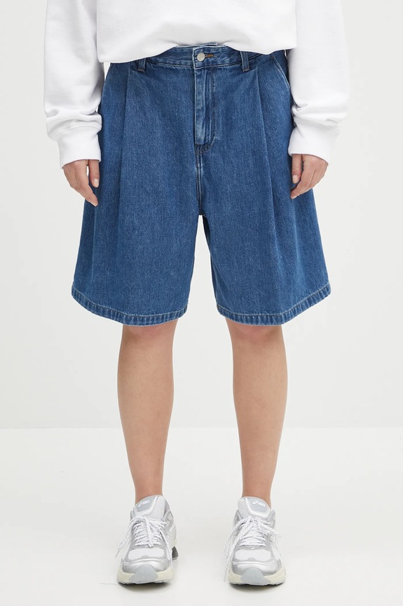 Carhartt WIP pantaloncini di jeans W' Alta Short tessuto blu I033345.106