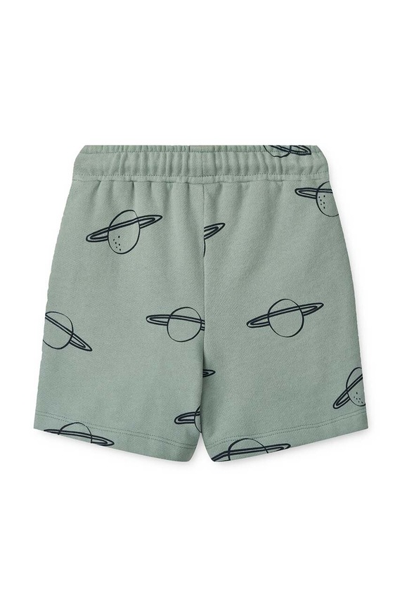 Fete Liewood pantaloni scurți din bumbac pentru copii Gram Printed Sweatshorts LW17097 turcoaz