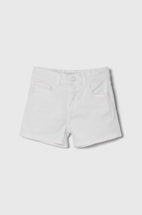 Guess pantaloni scurti din denim pentru copii casual alb J4RD19.WE620.PPYH