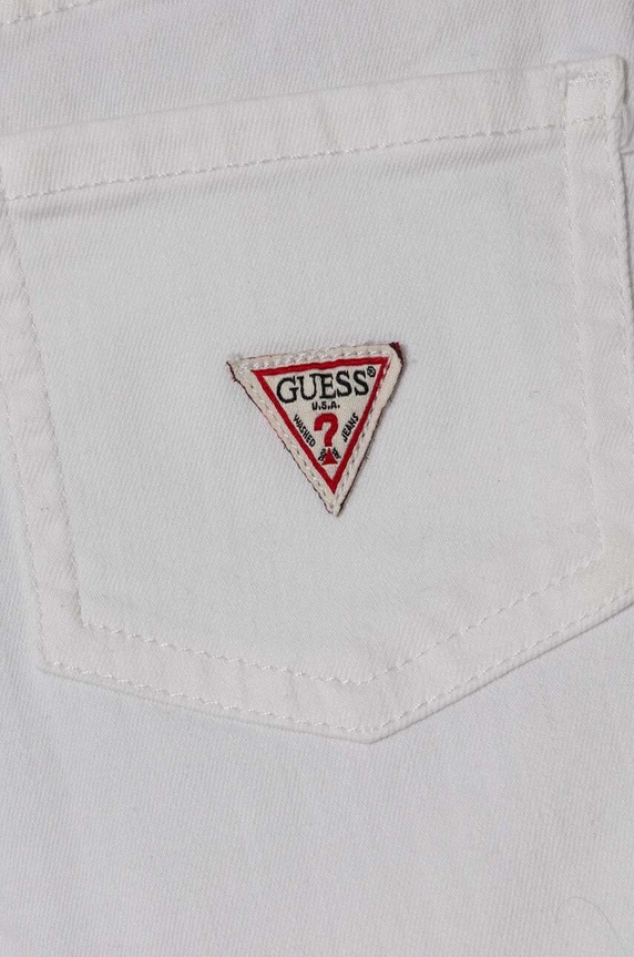 Fete Guess pantaloni scurti din denim pentru copii J4RD19.WE620.PPYH alb