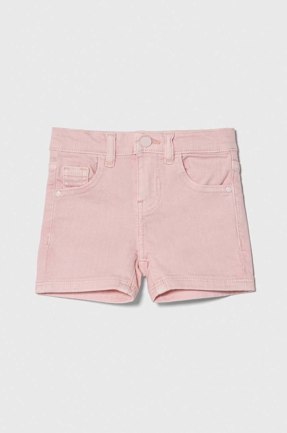 Guess szorty jeansowe dziecięce z elastanem różowy K4RD07.WE620.PPYH