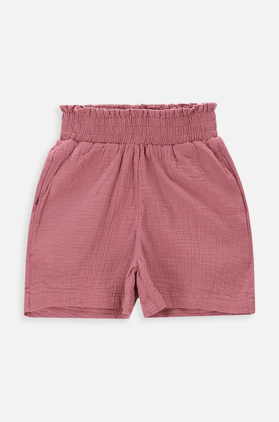 Coccodrillo gyerek pamut rövidnadrág WC4119402GPJ rózsaszín SS24
