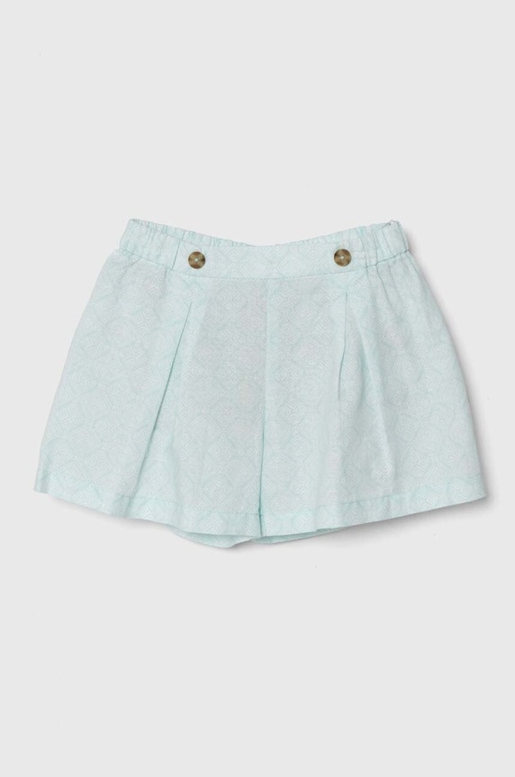United Colors of Benetton pantaloni scurți de in pentru copii casual albastru 4YP7G901K.P.Seasonal
