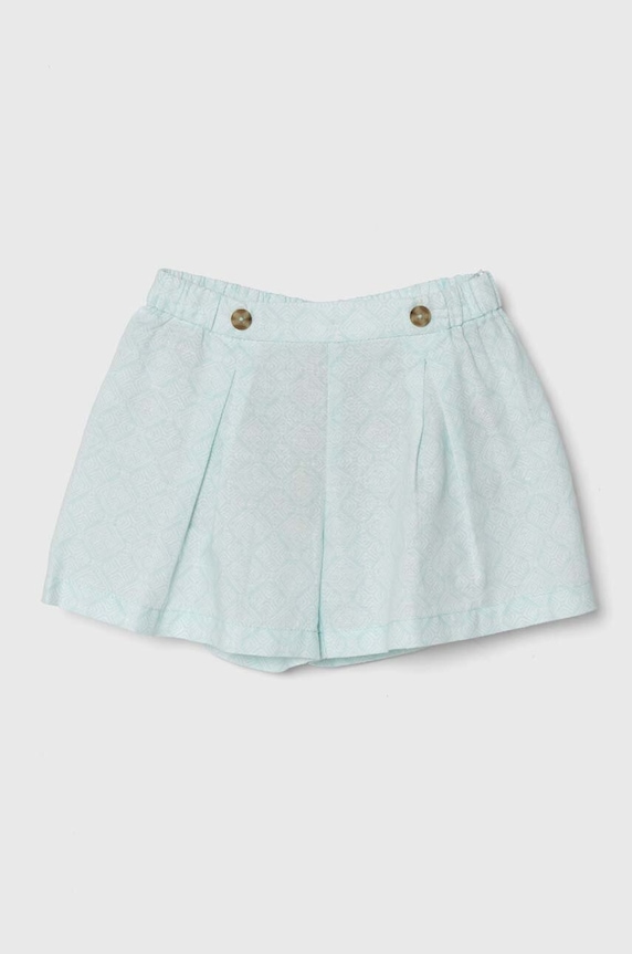 United Colors of Benetton pantaloni scurți de in pentru copii casual albastru 4YP7G901K.P.Seasonal