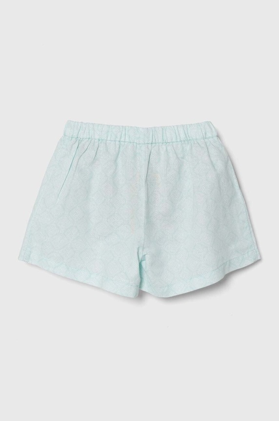 United Colors of Benetton pantaloni scurți de in pentru copii 4YP7G901K.P.Seasonal albastru SS24