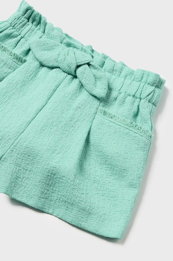 DÍVKA Dětské bavlněné šortky Mayoral 1226.4C.Baby.PPYH tyrkysová