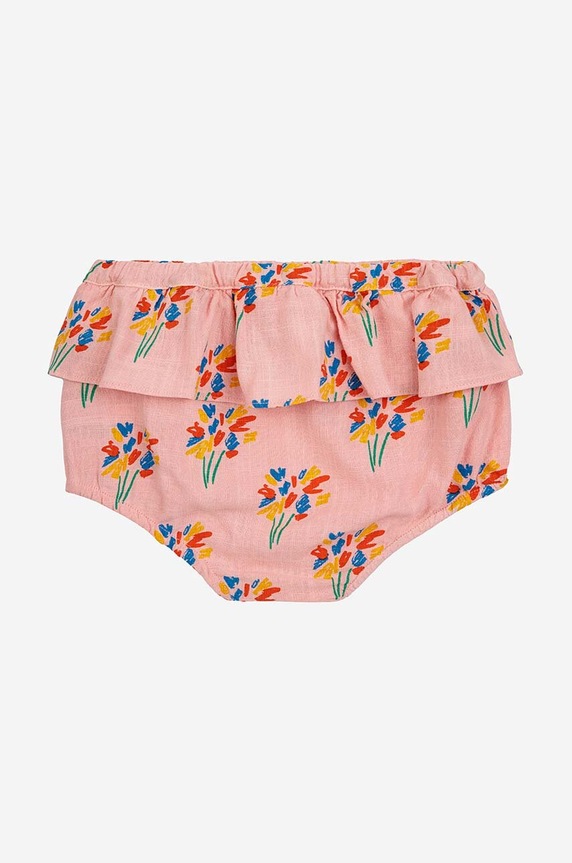 Bobo Choses szorty z domieszką lnu niemowlęce 124AB071 różowy SS24