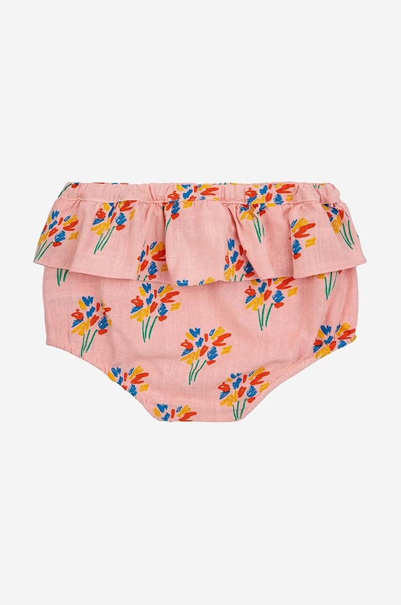 Bobo Choses szorty z domieszką lnu niemowlęce 124AB071 różowy SS24