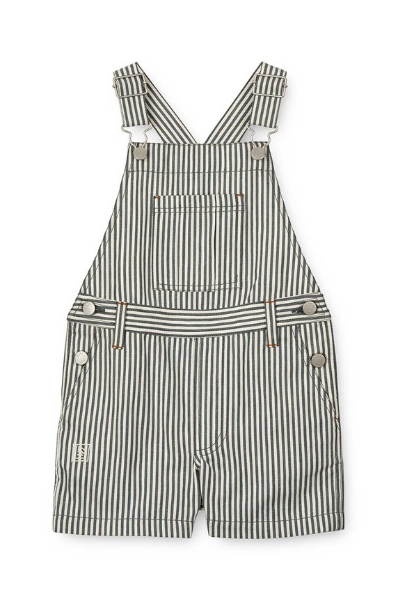 Dječje pamučne tregerice Liewood Venedict Stripe Dungaree LW18846 plava SS24