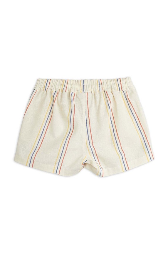 Mini Rodini szorty z domieszką lnu dziecięce 2423010111 biały SS24