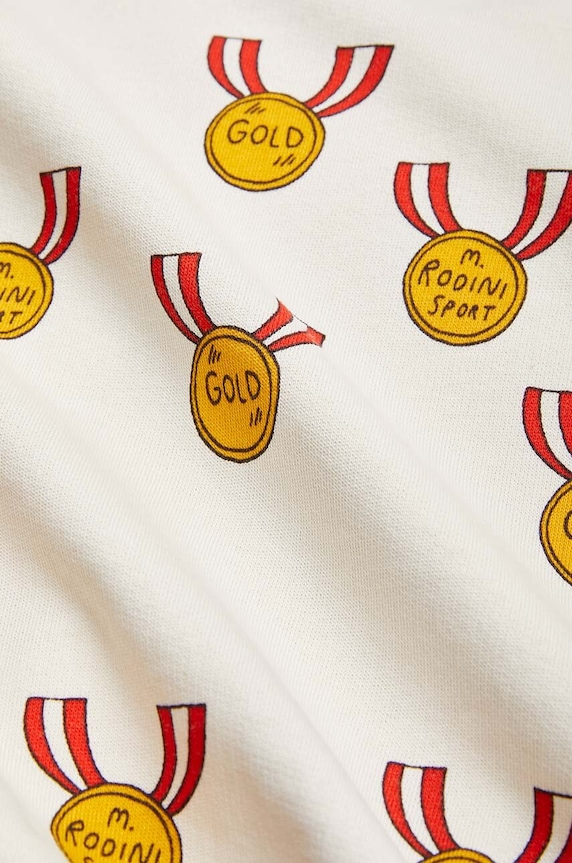 Fiú Mini Rodini gyerek pamut rövidnadrág Medals 2423014497 fehér