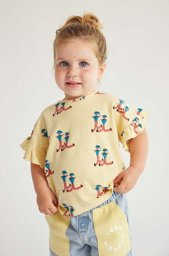 Bobo Choses szorty bawełniane niemowlęce 124AB081 niebieski
