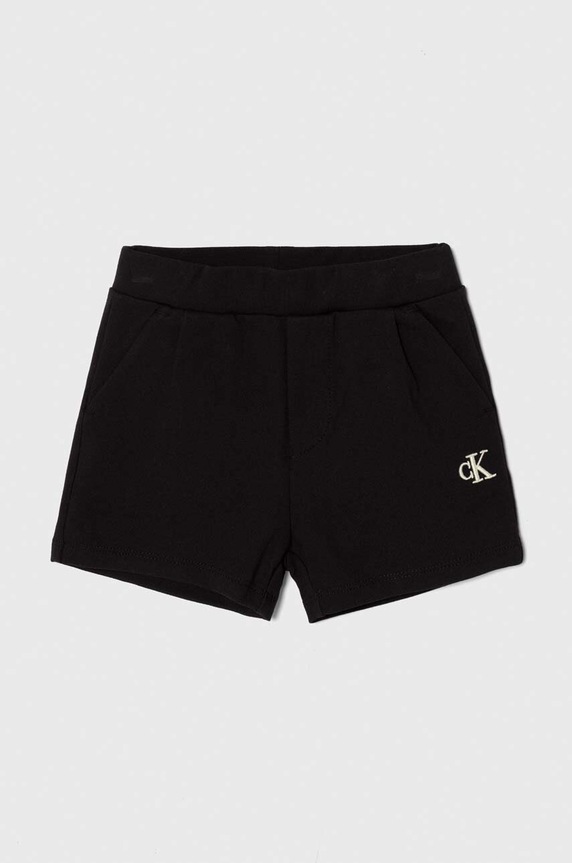 Παιδικό σορτς Calvin Klein Jeans με ελαστάν μαύρο IN0IN00174.PPYH