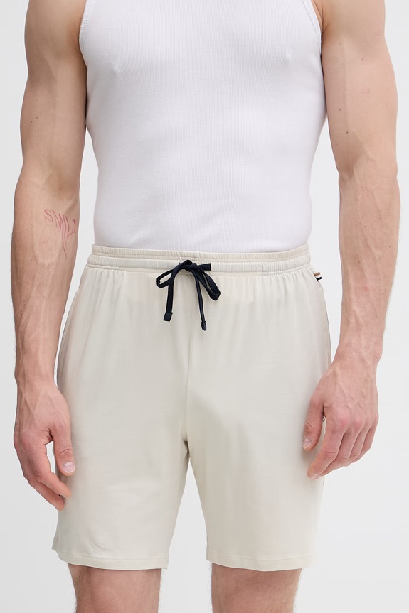 BOSS шорты loungewear мужские из хлопка с эластаном Mix&Match Short CW бежевый 50515314